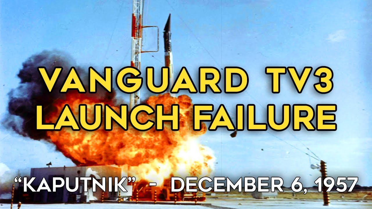 Vanguard TV3 Launch Failure Views - 1957, NASA, Vanguard Rocket and Satellite, AI upscale