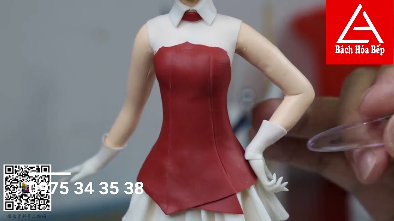 The Sculpture lady with fondant. Fondant, Sugar Art #25