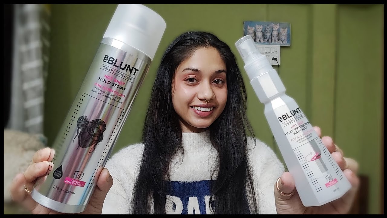 BBLUNT Hotshot || Heat Protection spray & Holding spray || Test and Try ||🎁