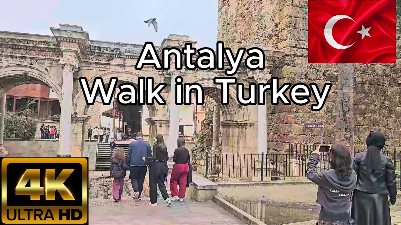 Antalya in January 🇹🇷 Winter Walk in Turkey | Beautiful Streets & Sea 4K