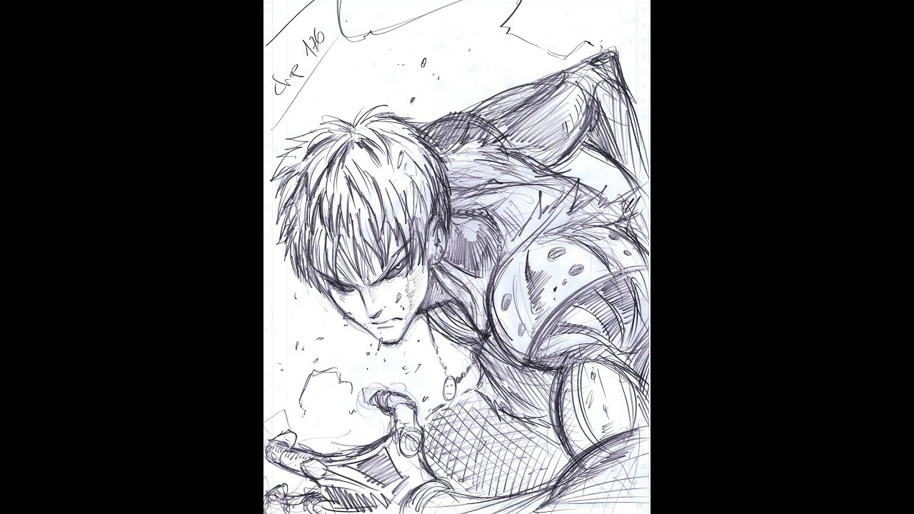 One Punch Man - GENOS crayonné