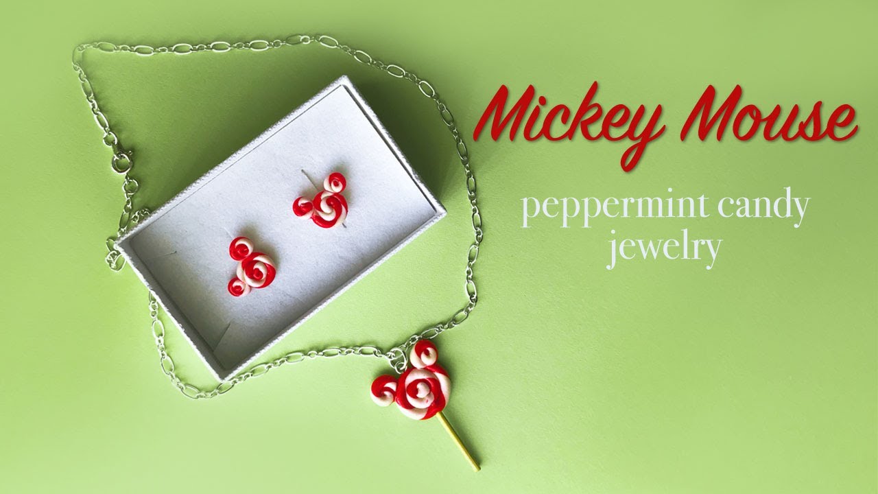 DIY Mickey Mouse Peppermint Swirl Necklace and Earrings | Vlogmas Day 10 | Paola Julissa