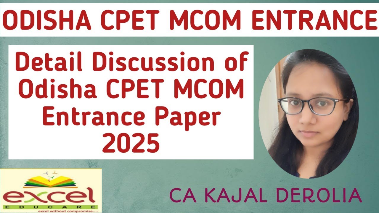 Odisha CPET M.com Entrance Question Paper & Answer of 2025 | M.com Entrance Exam 2025 | Answer Key |
