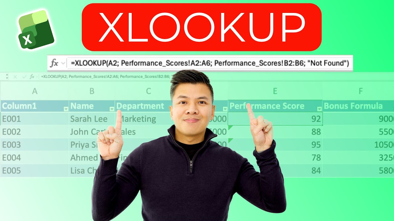How to use XLOOKUP function in Excel