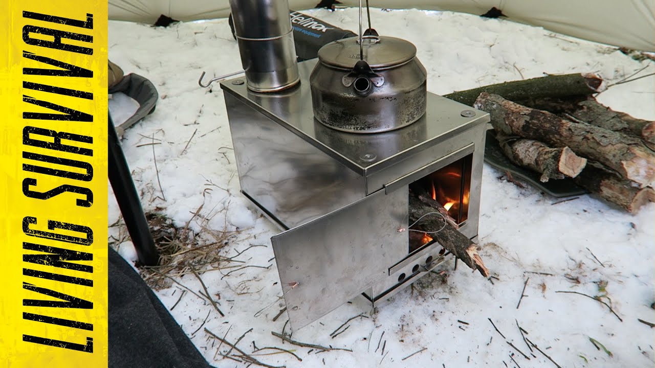 Seek Outside Titanium Wood Stove First Burn