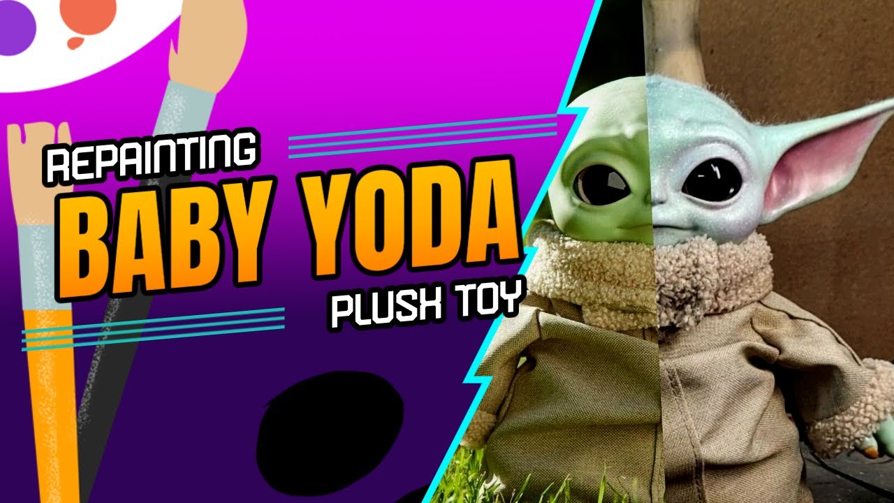 HOW TO REPAINT BABY YODA TOY #starwars #art #babyyoda