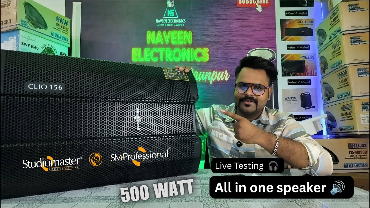500 WATT SOUND CLIO 156 | STUDIOMASTER PROFESSIONAL | MONITOR | LIVE TESTING | DETAILED FUNCTION