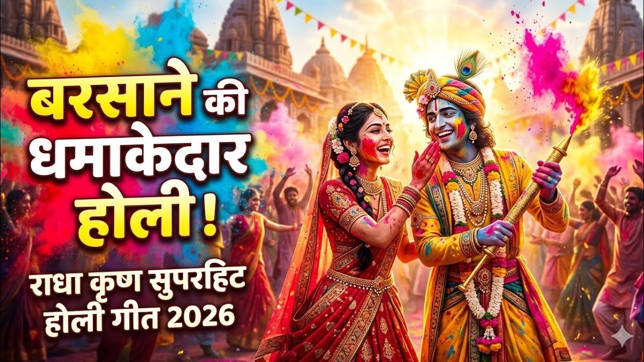 राधा कृष्ण होली गीत 2026 | बरसाने की होली | Radha Krishna Holi Song | New Bhajan 2026🎨🔥