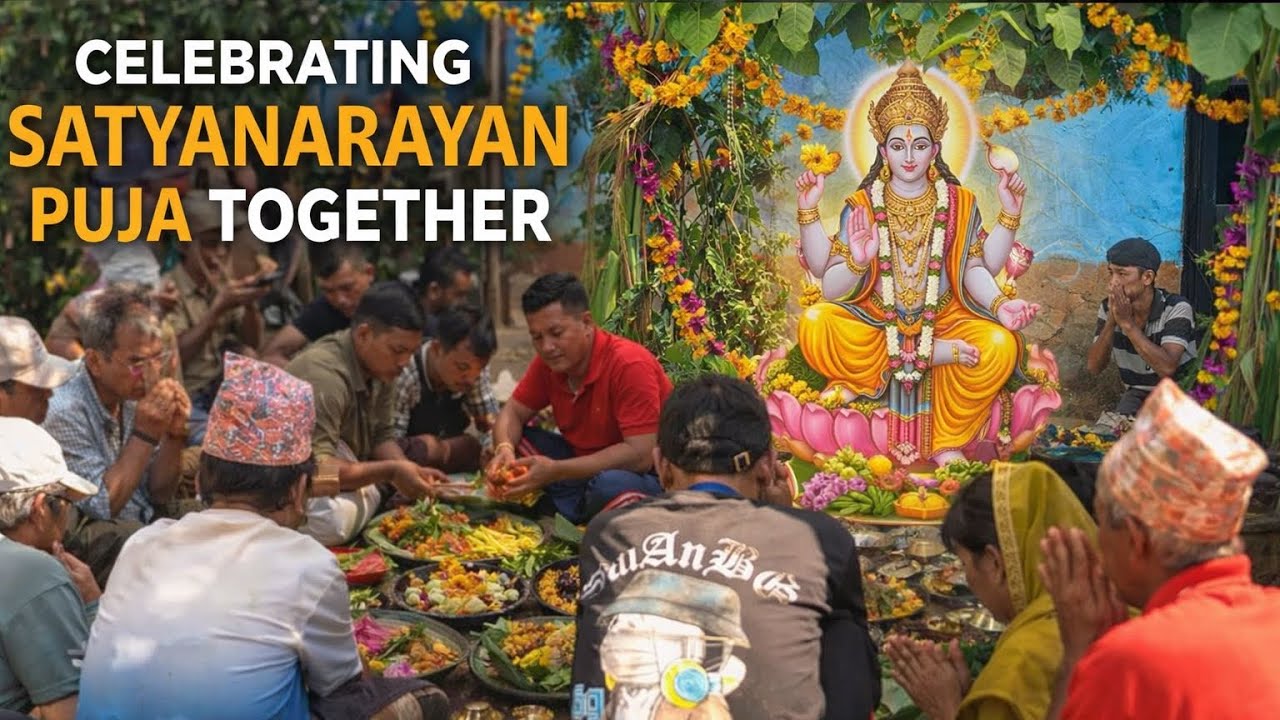 गाउँमा यसरी गरिन्छ सत्यनारायण पूजा 🙏 | पूरा प्रक्रिया | Satyanarayan Puja Celebration.
