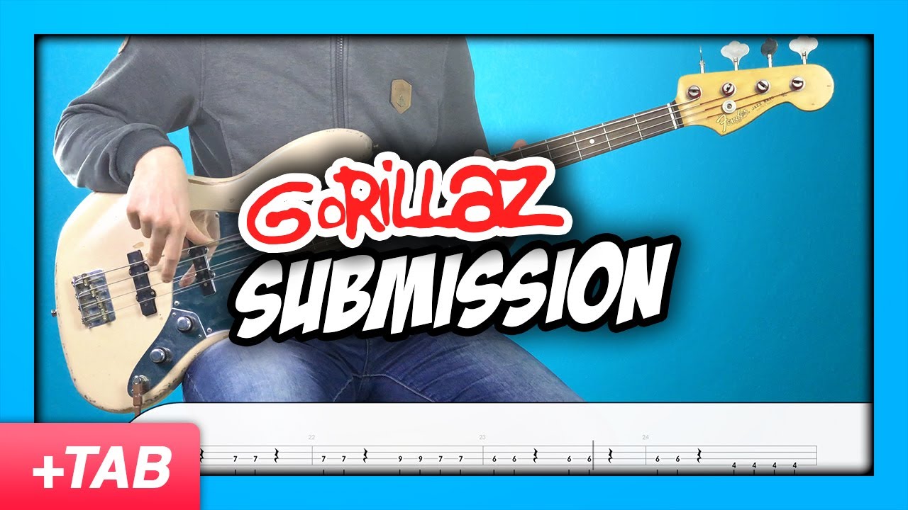 Gorillaz - Submission | Bass Cover with Play Along Tabs