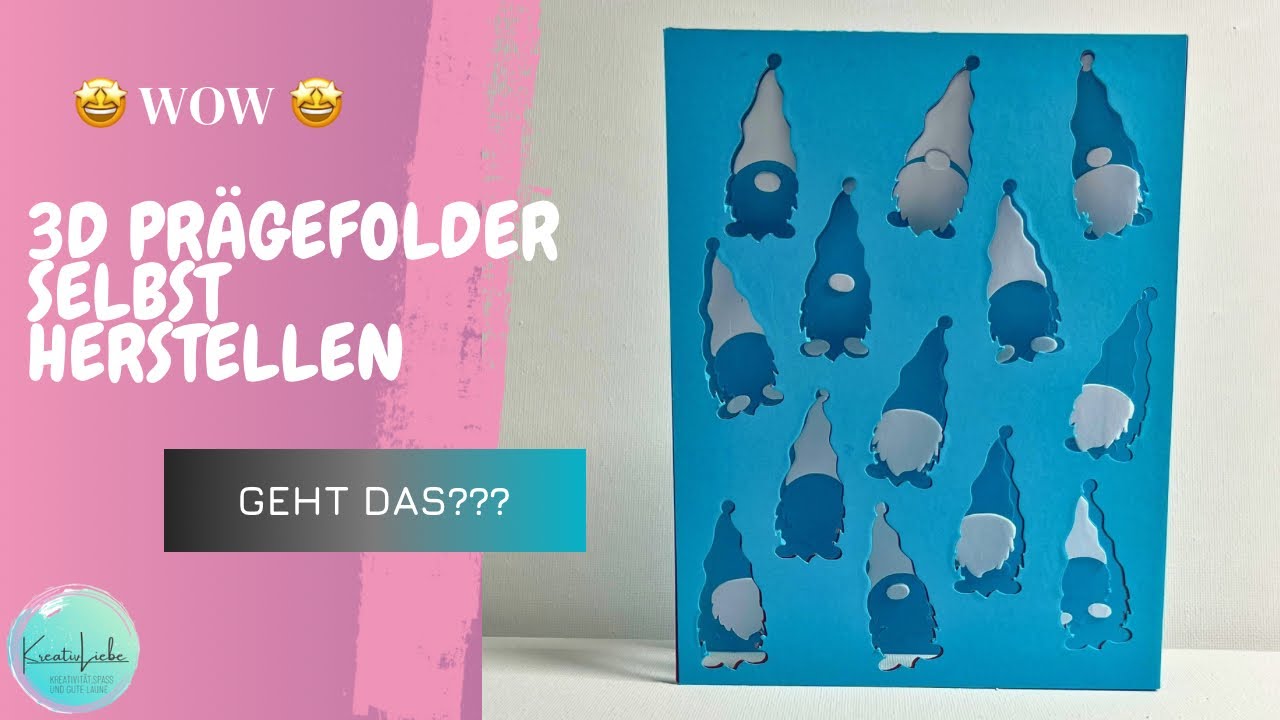 🤩 3D Pr&auml;gefolder/Embossingfolder selbst herstellen 🤩 Geht das? Ich zeig euch wie😍