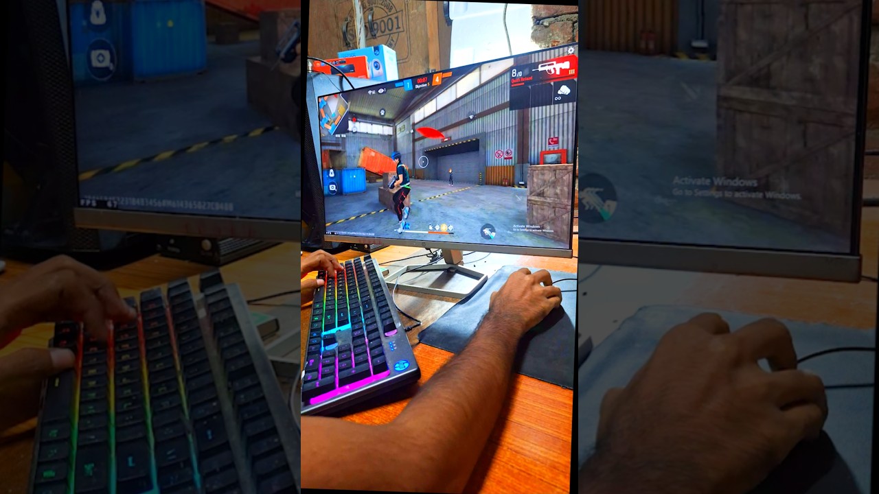 My Pc Handcam 🖥 Gameplay Video 🥰 Lone Wolf Op Fight 😕 GARENA FREE FIRE 💖