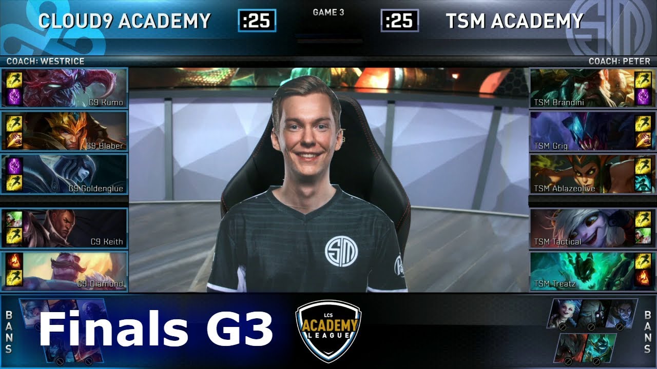 C9A vs TSMA - Game 3 | LCS Academy Spring 2019 Finals |  Cloud 9 Academy vs TSM Academy G3