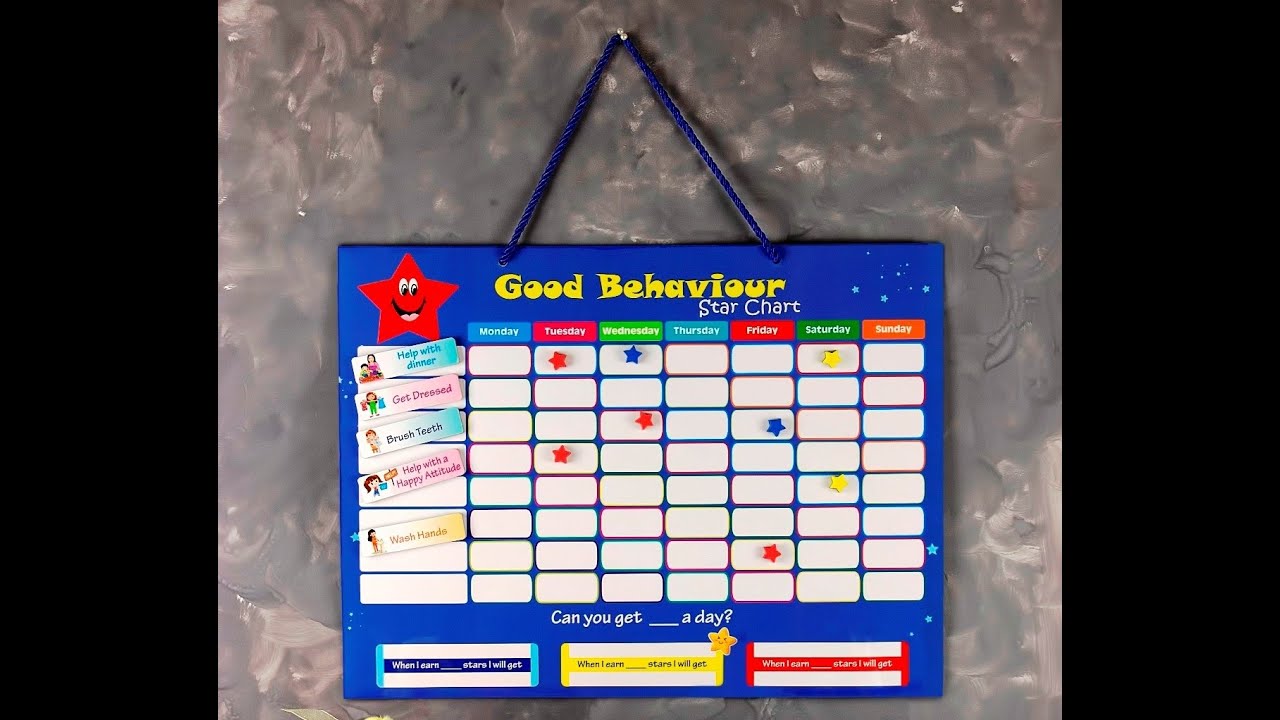 COOLCHO - Behavior chore chart for kids - Reward chart --Teaches Responsibility and Good Behavior.
