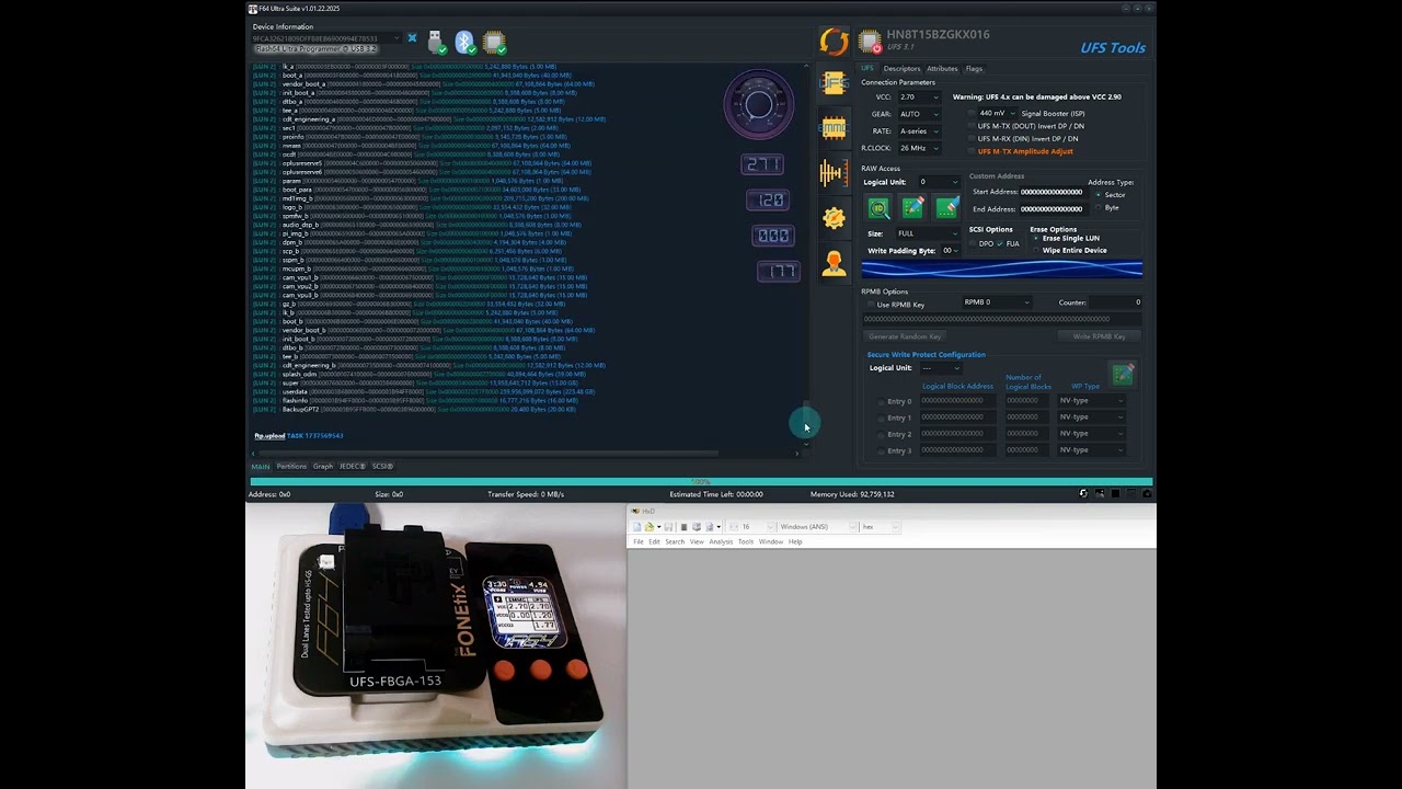 F64 Ultra Full UFS Provisioning via MTK Scatter File #flash64ultra