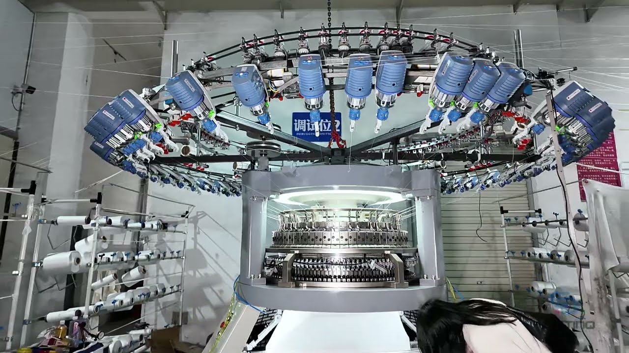 EASTINO Double Jersey Rib Transfer Jacquard Knitting Machine#eastino #circularknittingmachine