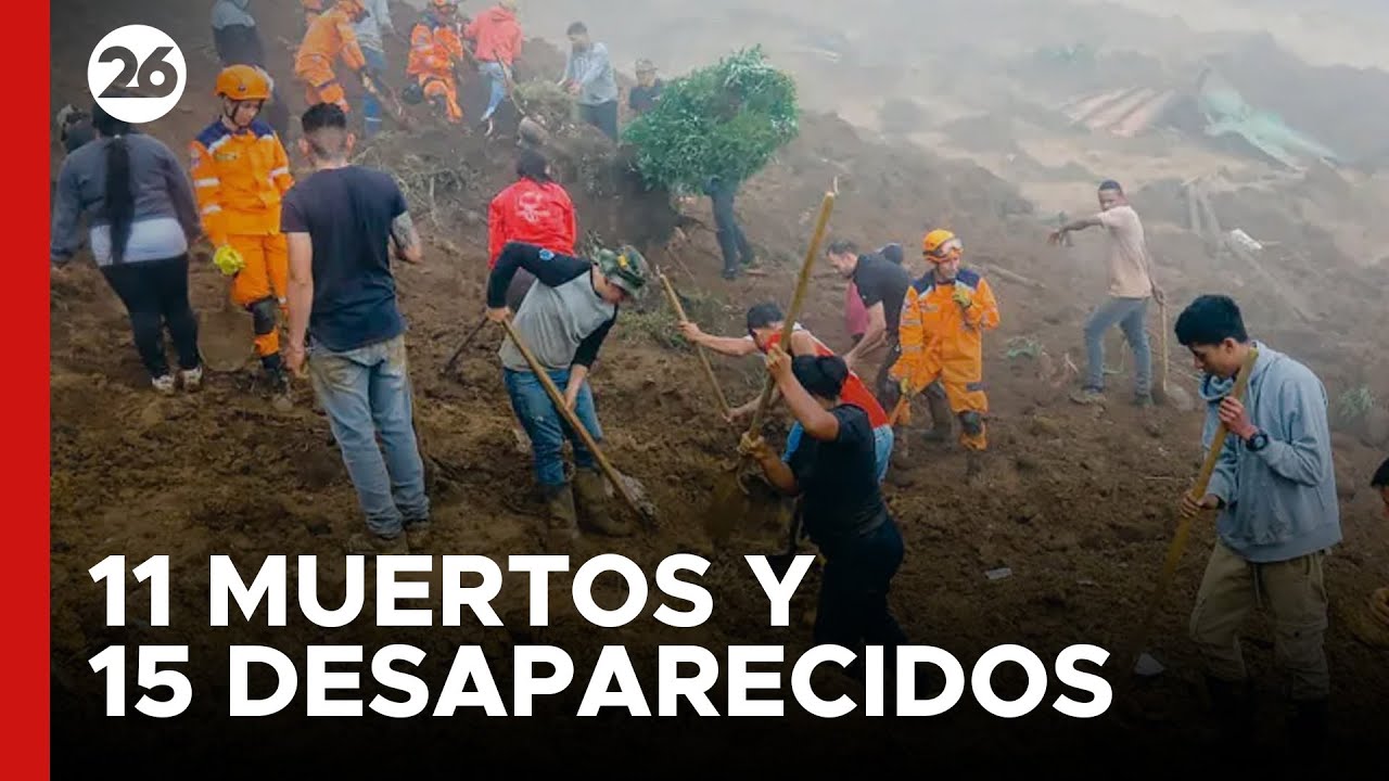 COLOMBIA | Deslizamiento en Bello deja 11 muertos y 15 desaparecidos