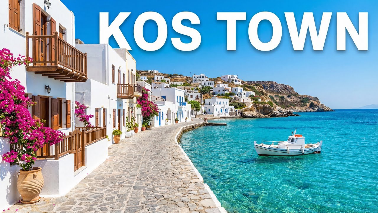Kos Town Walking Tour 4K 🇬🇷 Relaxing Greek Island Summer Walk