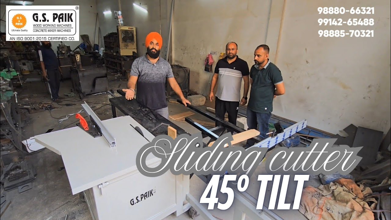 Sliding cutter with 45°tilt || GS PAIK INDUSTRIES 