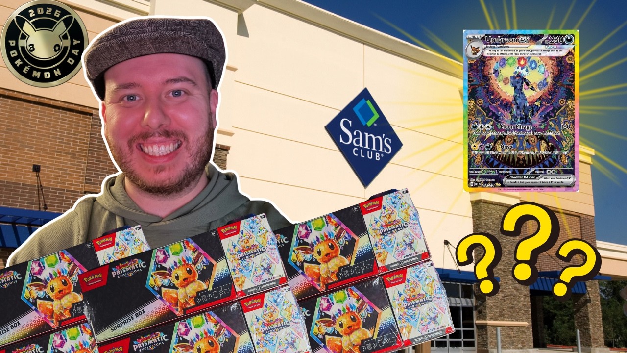 Opening Pokemon PRISMATIC EVOLUTIONS Sam's Club Bundles on Pokemon Day!