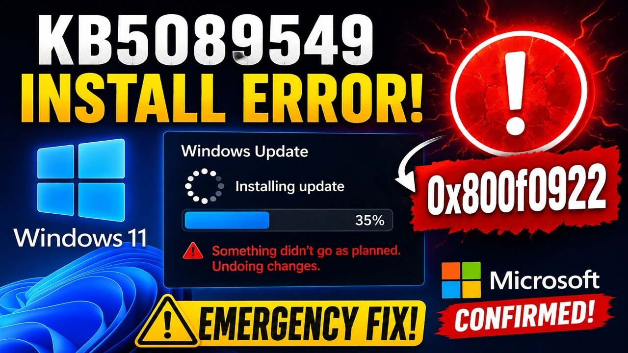 Windows 11: обновление KB5089549 не устанавливается? Microsoft подтвердила ошибку 0x800f0922 и го...