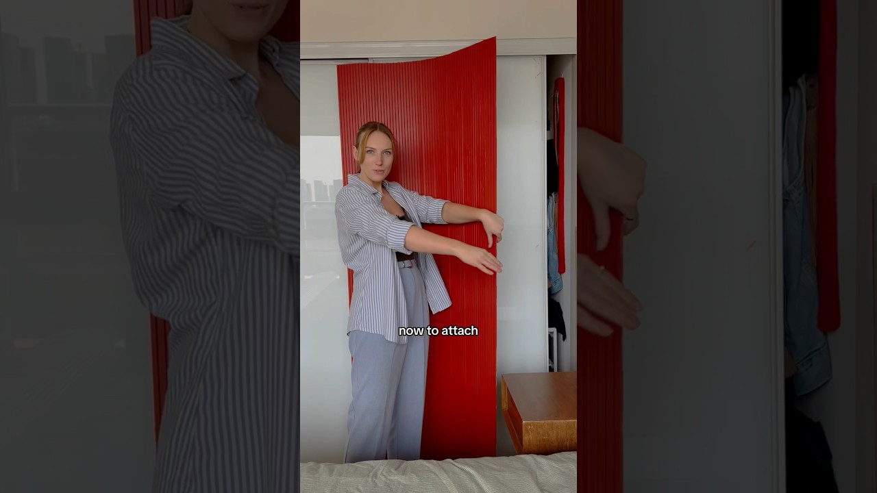 renter-friendly closet door upgrade🤩 #diy #roommakeover