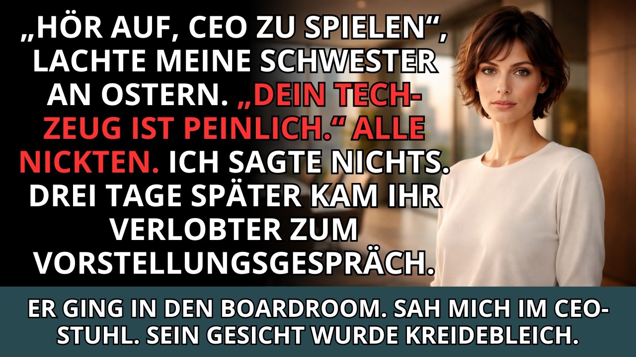 Meine Schwester sagte: „Hör auf, CEO zu spielen“ – dann lief ihr Verlobter in meinen 180-Mio.-€-B...