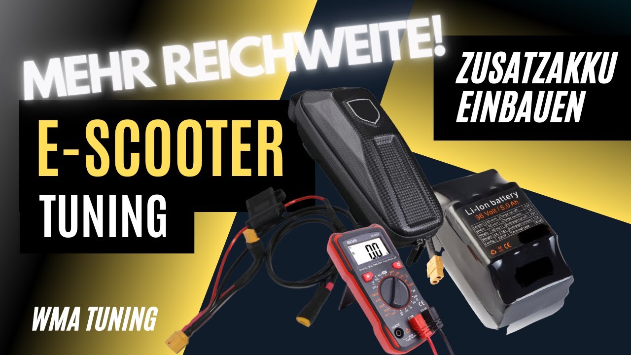 Mehr Reichweite für euren E-Scooter? Zusatzakku einbauen - E Scooter Tuning