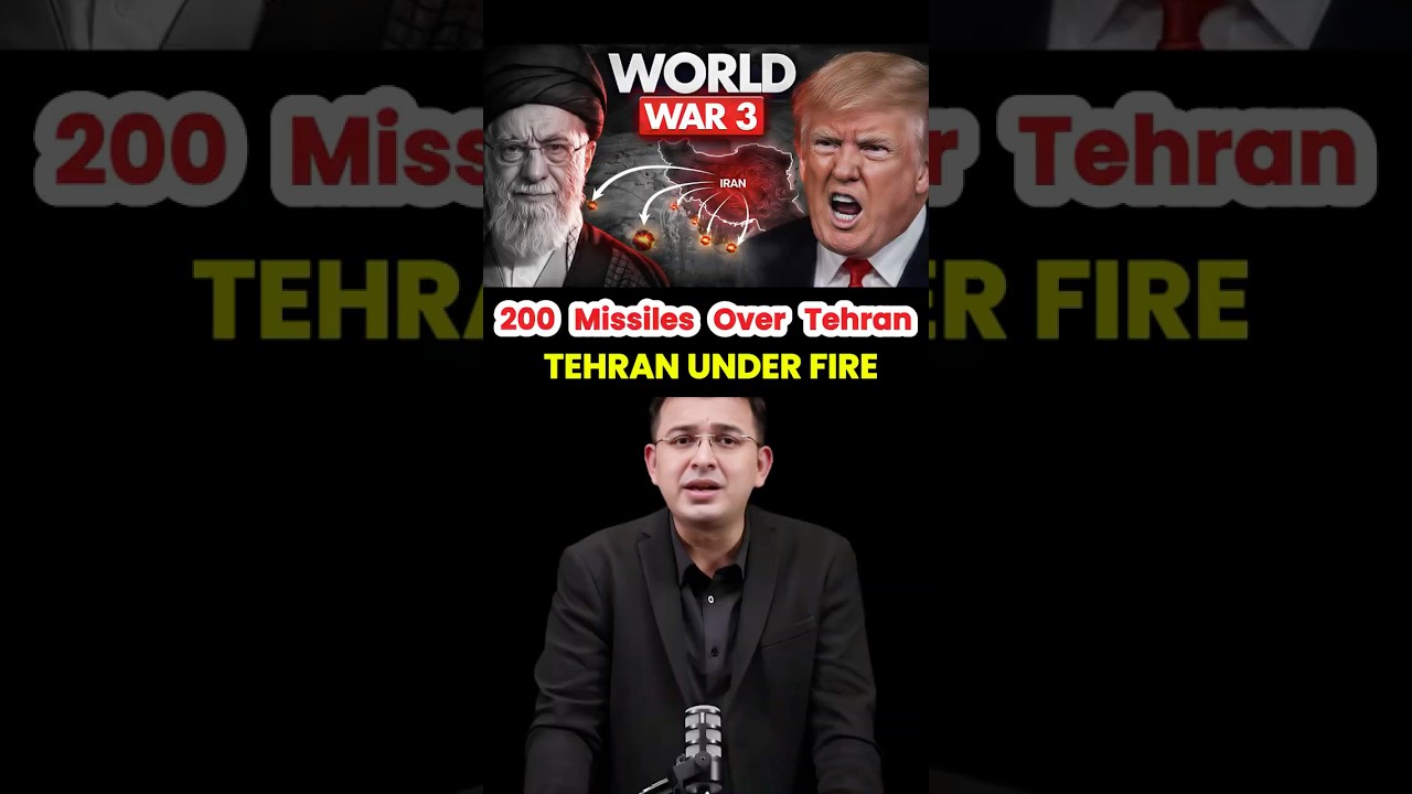 200 Missiles Rain On Tehran &mdash; Iran&ndash;US War Escalates.. #donaldtrump #khamenei #iran