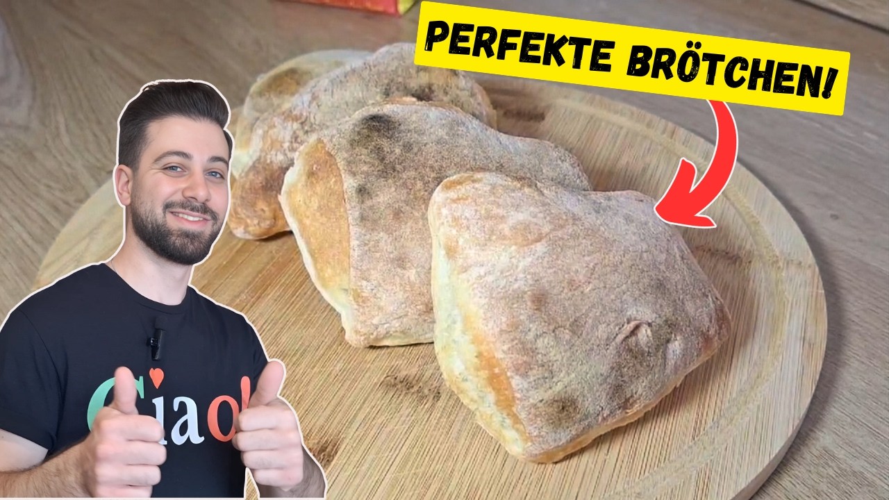 So backst du die fluffigsten CIABATTA BRÖTCHEN, die du je probiert hast! 🥖🔥