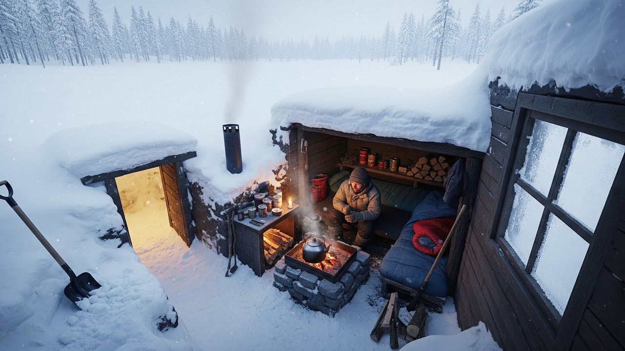 Surviving Winter Alone in a Hidden Underground Shelter Beneath Deep Snow ❄️🔥