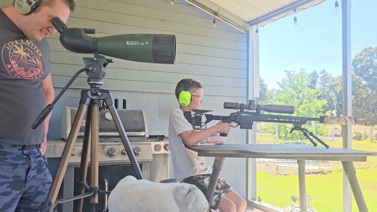My 12 YO boy shooting my Seekins Hit Pro M3 .308
