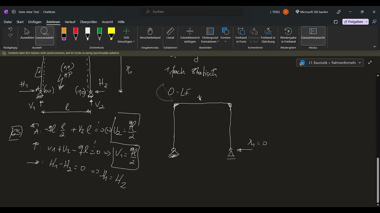 SBT: Rahmenformel - Zweigelenkrahmen Teil 1