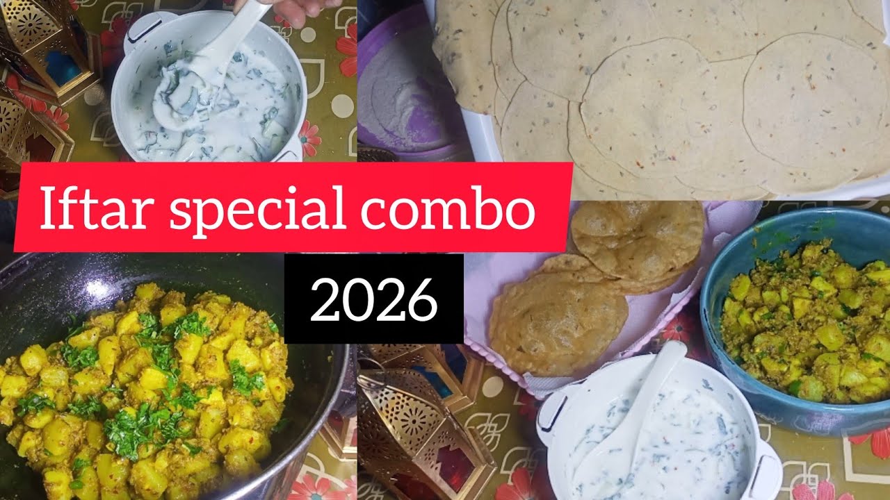 Iftar Special Combo 😍 Masaledar Puri + Chatpate Aloo +Cucumber Rayta |Aaj ki Iftar aur bhi Mazedaar!
