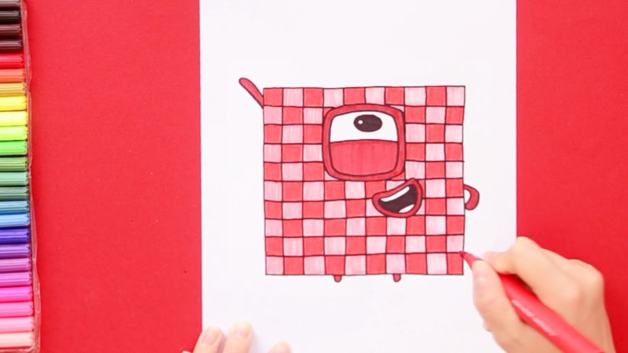 How to draw Numberblocks 100