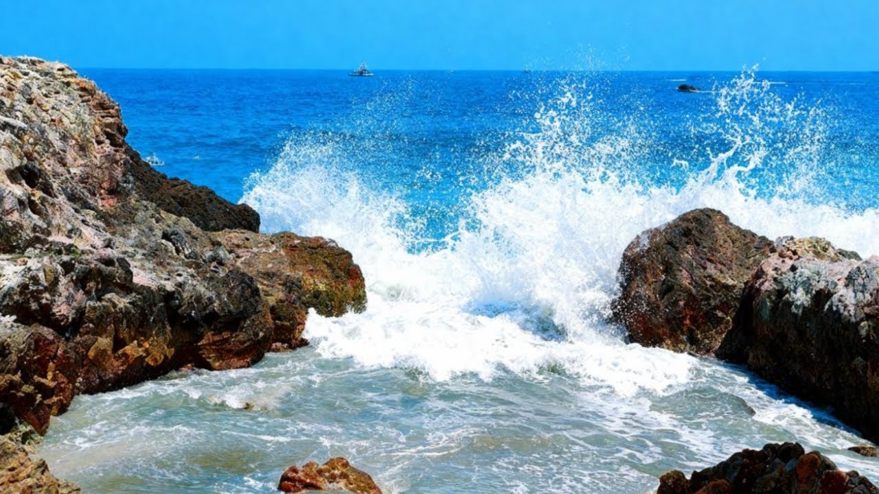 🌴 NATURAL OCEAN WAVES – CALMING BEACH SOUNDS FOR STUDY & FOCUS