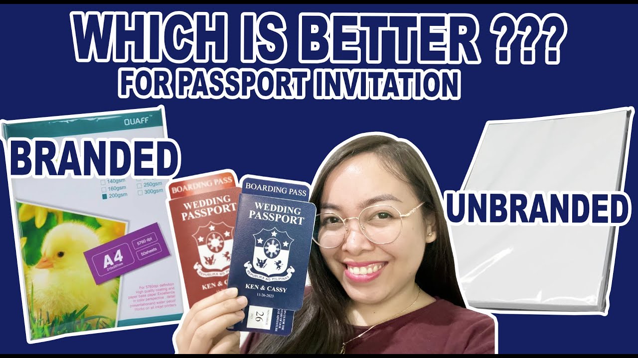 WHICH TYPE OF PAPER IS BEST USE FOR PASSPORT INVITATIONS? | Cassy Soriano