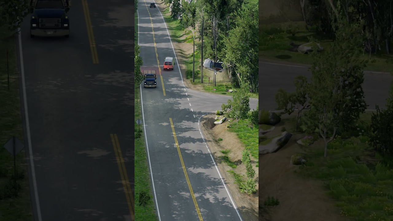 Realistic Highway Car Crashes #377