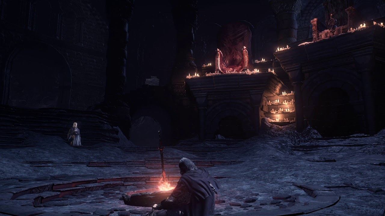 Dark Souls III - Firelink Shrine Secret Betrayal Ambiance (ambient music, bonfire)