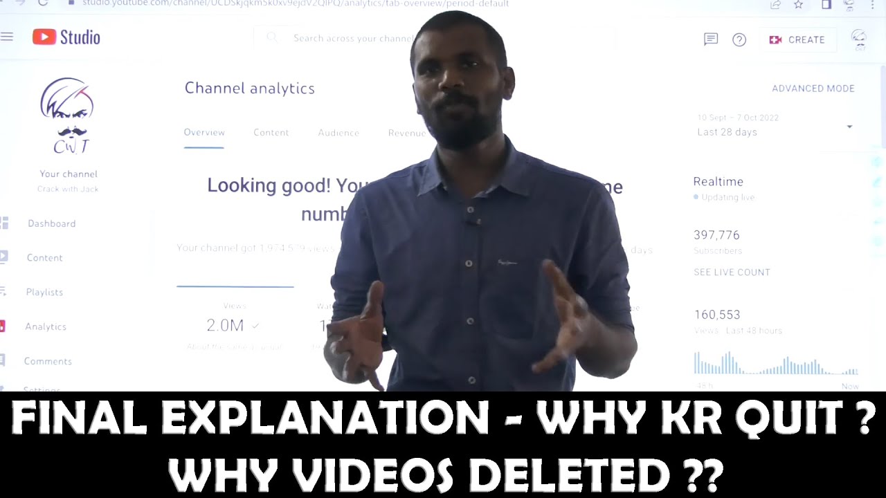 A FINAL EXPLANATION | WHY KR QUIT ?? | WHY VIDEO REMOVED ?? | REAL TRUTH BEHIND ALL REASON