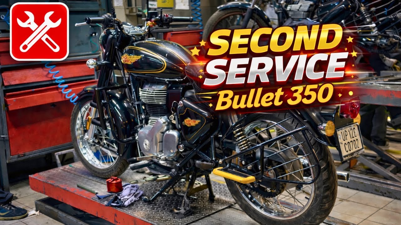 Royal Enfield Bullet 350 Second Service Cost & Experience | Full Details 🛠️💰