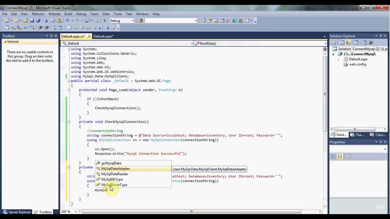 Bind Data from Mysql To Gridview in ASP.Net