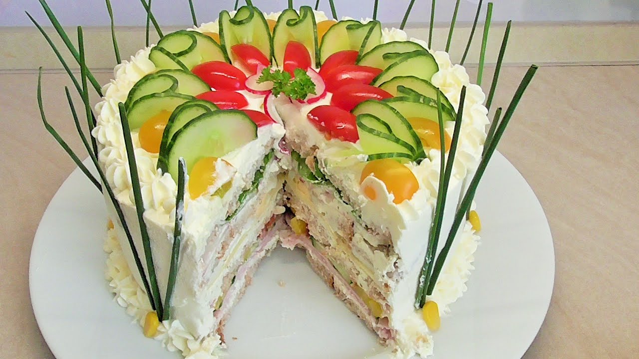 Kanapkowy tort ,Prosto i smacznie