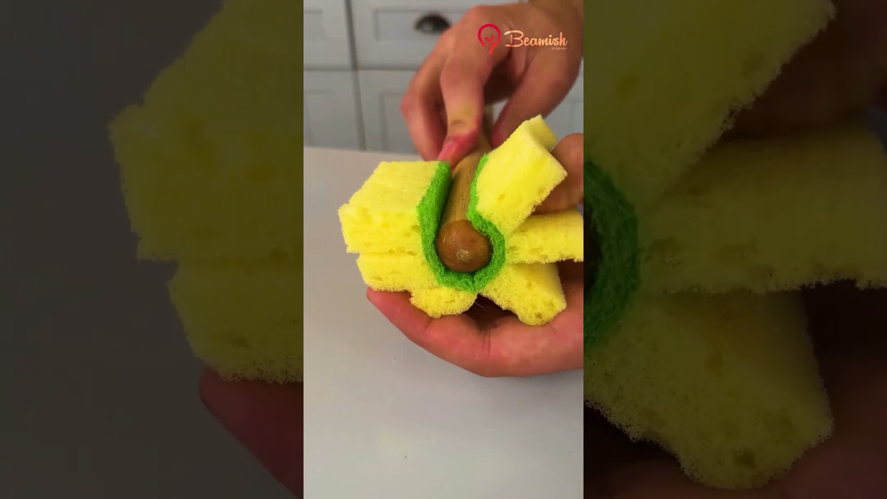 Glass cleaning sponge tool 🧽 #cleaning #glass #sponge #tool