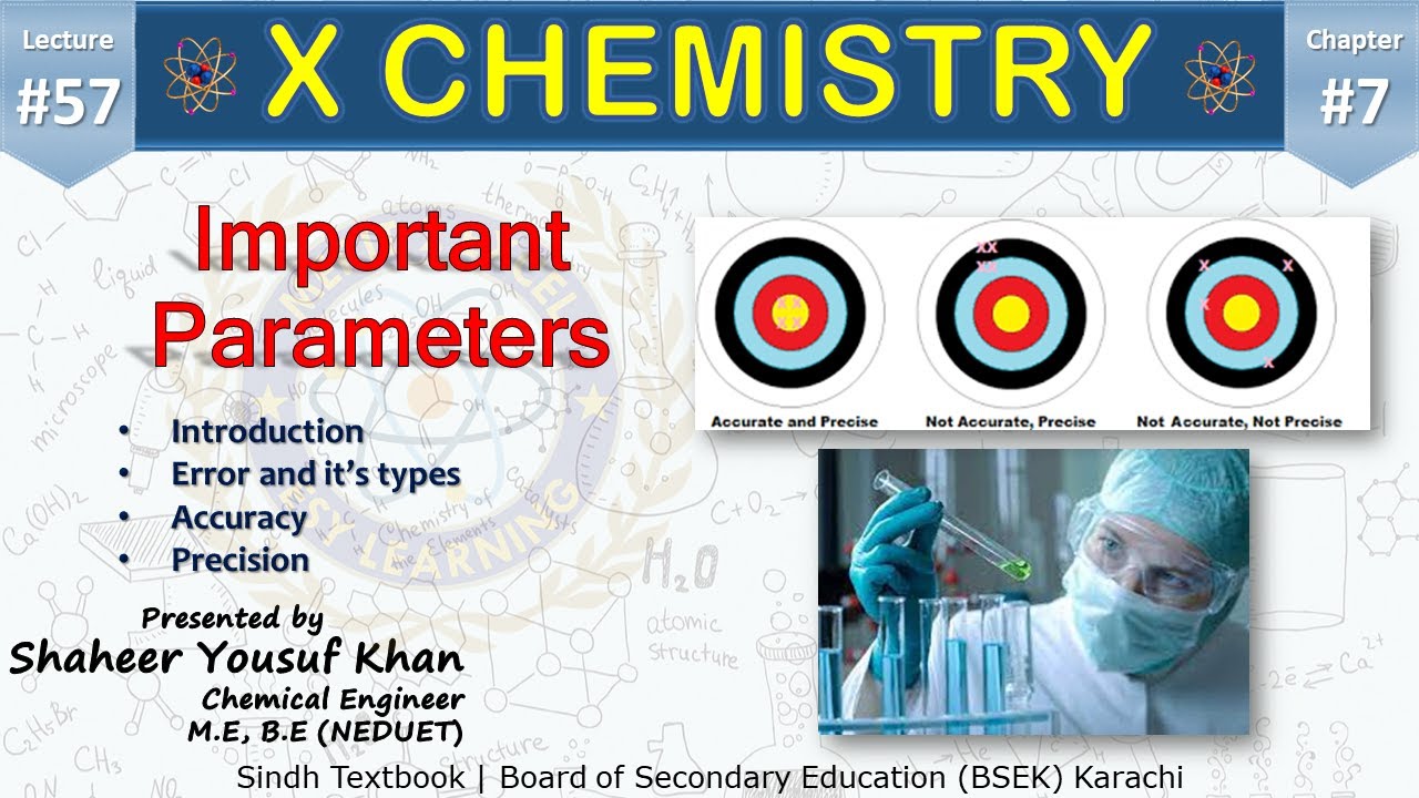 57. Important Parameters || Ch 7 Analytical Chemistry | 10 new chemistry book | Sindh Board || ykSir