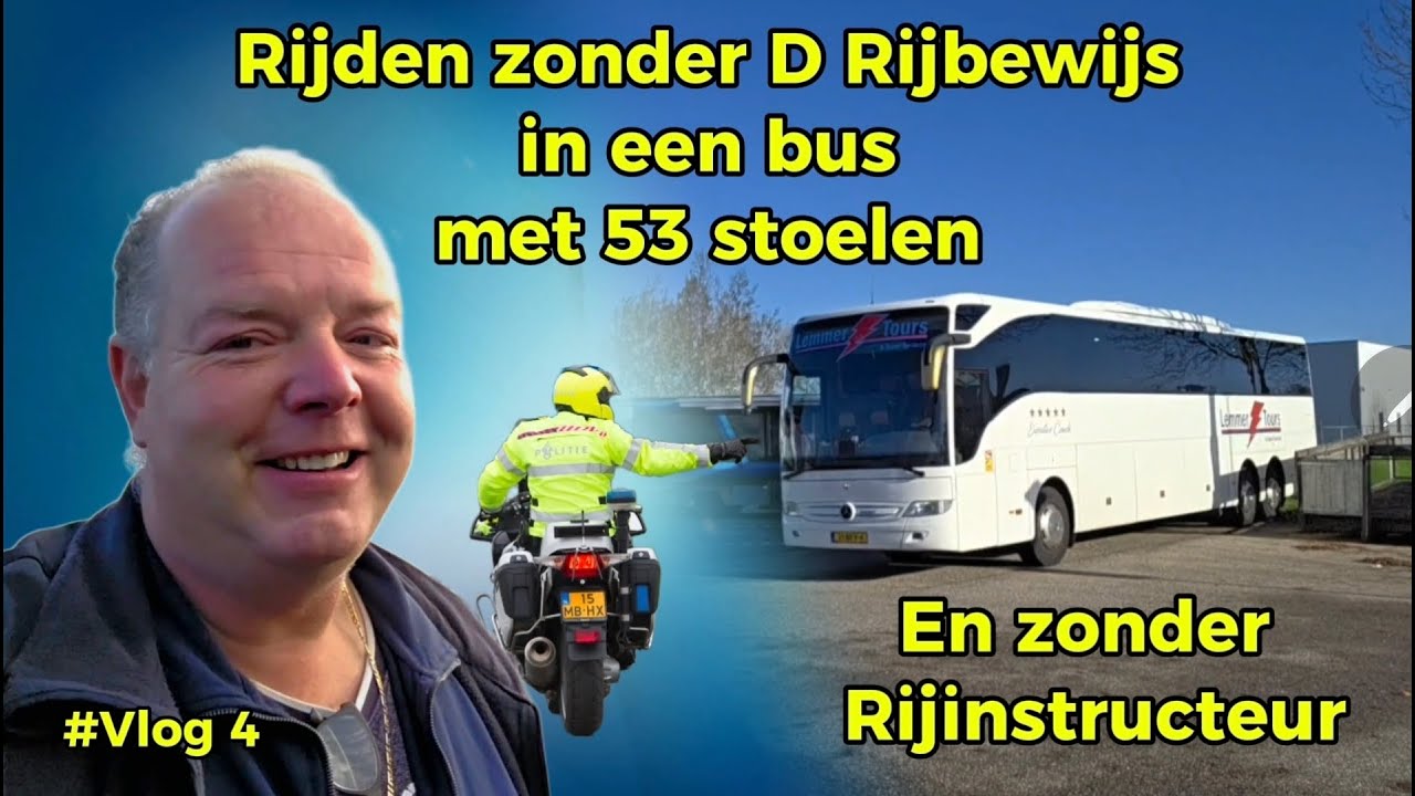 Rijden in een Bus met 53 stoelen, zonder D Rijbewijs.