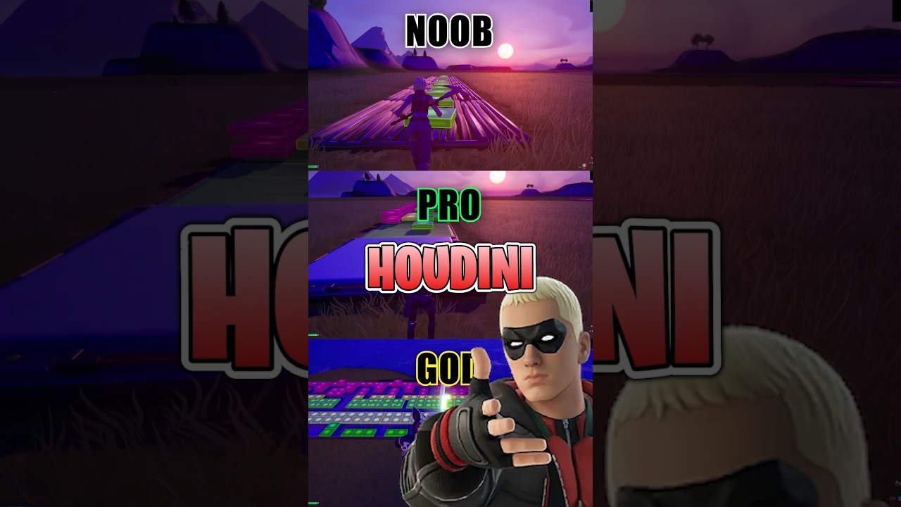[Fortnite Music Blocks] Eminem - Houdini - Noob vs Pro vs God #fortnite #fortnitecreative #eminem
