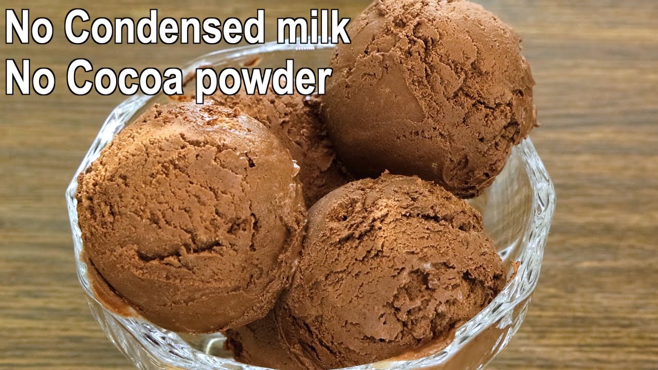 No Cocoa Powder & Condensed milk Chocolate Ice cream Recipe | Easy Homemade chocolate icecream