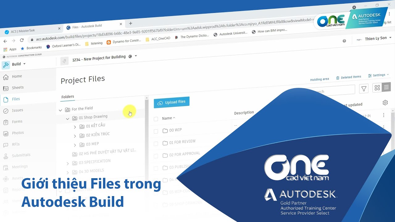 OneCAD | Giới thiệu Files trong Autodesk Build