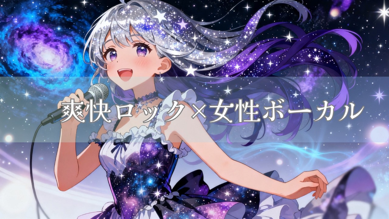 【作業用BGM】爽快ロック×女性ボーカル｜星明かりの約束｜Promise Under the Starlight Anime Opening Style Inspirational Rock